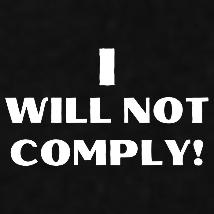 I Will Not Comply Design #IWillNotComply Ladies PosiCharge Tri-Blend Wicking Tank
