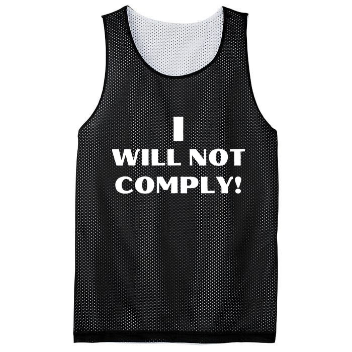 I Will Not Comply Design #IWillNotComply Mesh Reversible Basketball Jersey Tank