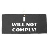 I Will Not Comply Design #IWillNotComply Large Microfiber Waffle Golf Towel