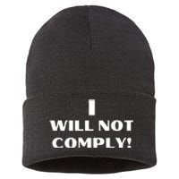 I Will Not Comply Design #IWillNotComply Sustainable Knit Beanie