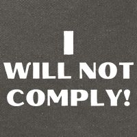 I Will Not Comply Design #IWillNotComply Cotton Canvas Backpack
