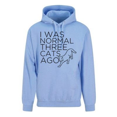 I Was Normal Trois Chats Ago Unisex Surf Hoodie