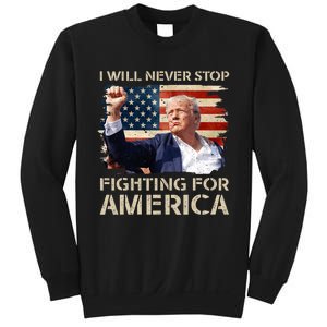 I Will Never Stop Fighting For America Trump Strong Sweatshirt