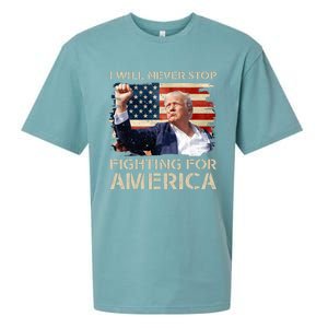 I Will Never Stop Fighting For America Trump Strong Sueded Cloud Jersey T-Shirt