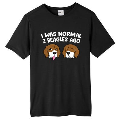 I Was Normal 2 Beagles Ago Funny Beagle Puppies Beagle Dog Tall Fusion ChromaSoft Performance T-Shirt