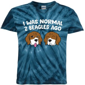 I Was Normal 2 Beagles Ago Funny Beagle Puppies Beagle Dog Kids Tie-Dye T-Shirt