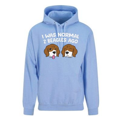 I Was Normal 2 Beagles Ago Funny Beagle Puppies Beagle Dog Unisex Surf Hoodie