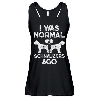I Was Normal 2 Schnauzers Ago Funny Dog Lover Women Ladies Essential Flowy Tank