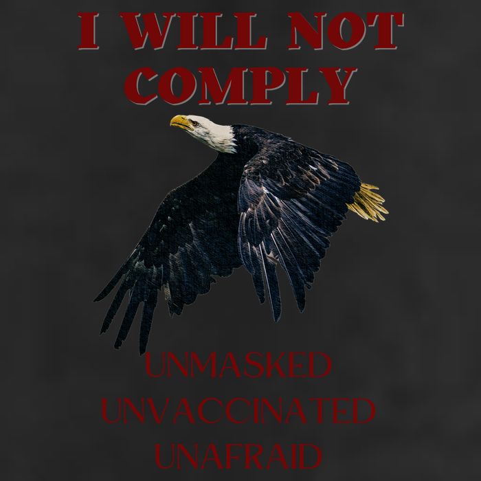 I Will Not Comply Anti Vaccine Mandate Anti Biden 7 Panel Mesh Trucker Snapback Hat
