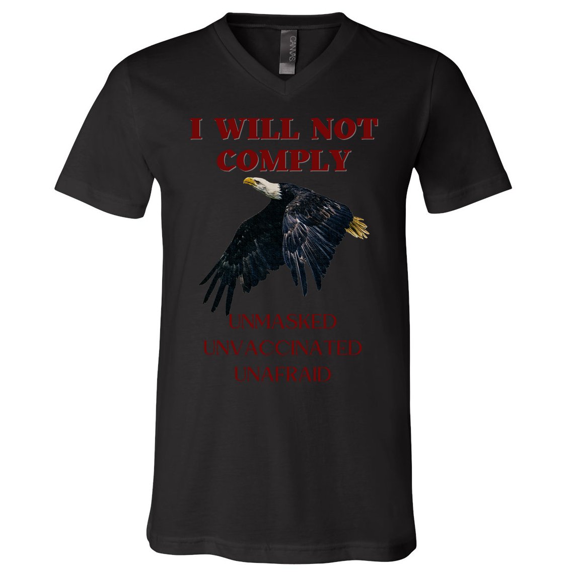 I Will Not Comply Anti Vaccine Mandate Anti Biden V-Neck T-Shirt