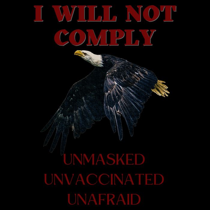 I Will Not Comply Anti Vaccine Mandate Anti Biden Flat Bill Trucker Hat