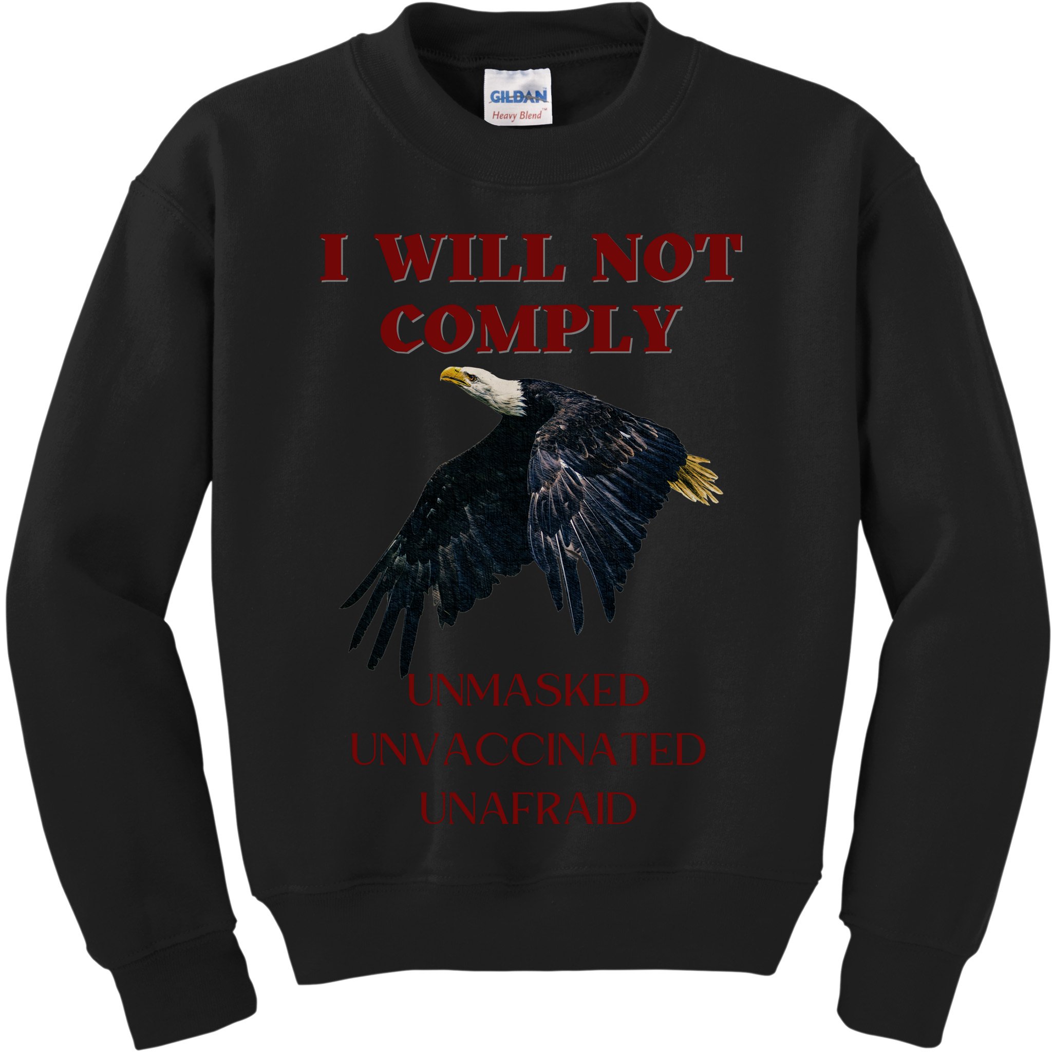 I Will Not Comply Anti Vaccine Mandate Anti Biden Kids Sweatshirt