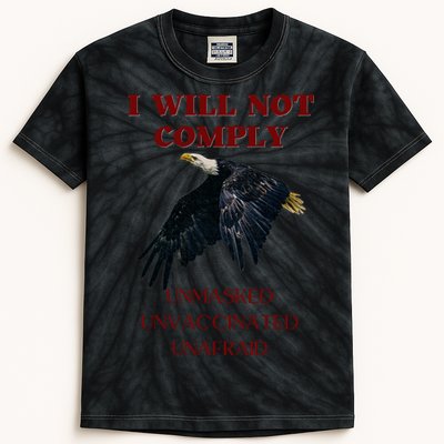I Will Not Comply Anti Vaccine Mandate Anti Biden Kids Tie-Dye T-Shirt