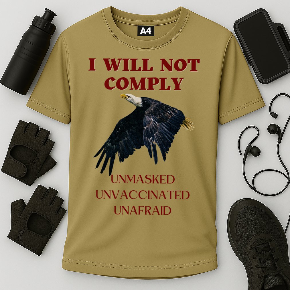 I Will Not Comply Anti Vaccine Mandate Anti Biden Cooling Performance Crew T-Shirt