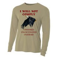 I Will Not Comply Anti Vaccine Mandate Anti Biden Cooling Performance Long Sleeve Crew
