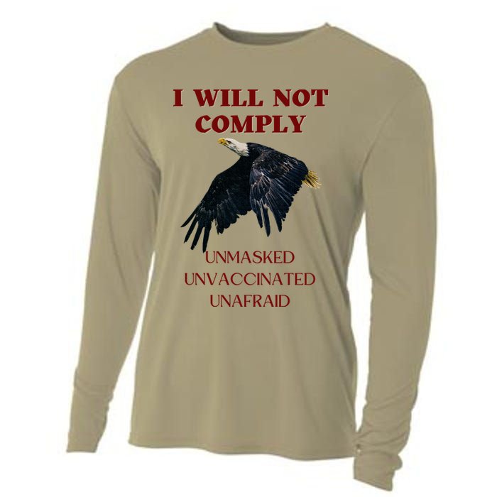 I Will Not Comply Anti Vaccine Mandate Anti Biden Cooling Performance Long Sleeve Crew