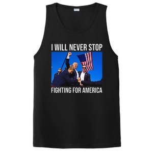 I Will Never Stop Fighting For America Trump Quote PosiCharge Competitor Tank