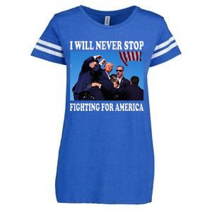 I Will Never Stop Fighting For America Enza Ladies Jersey Football T-Shirt