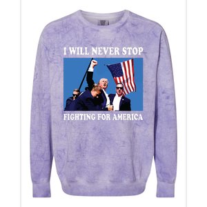 I Will Never Stop Colorblast Crewneck Sweatshirt