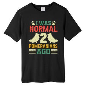 I Was Normal 2 Pomeranians Ago Tall Fusion ChromaSoft Performance T-Shirt