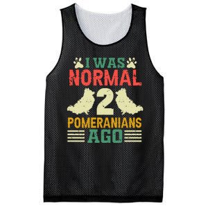 I Was Normal 2 Pomeranians Ago Mesh Reversible Basketball Jersey Tank