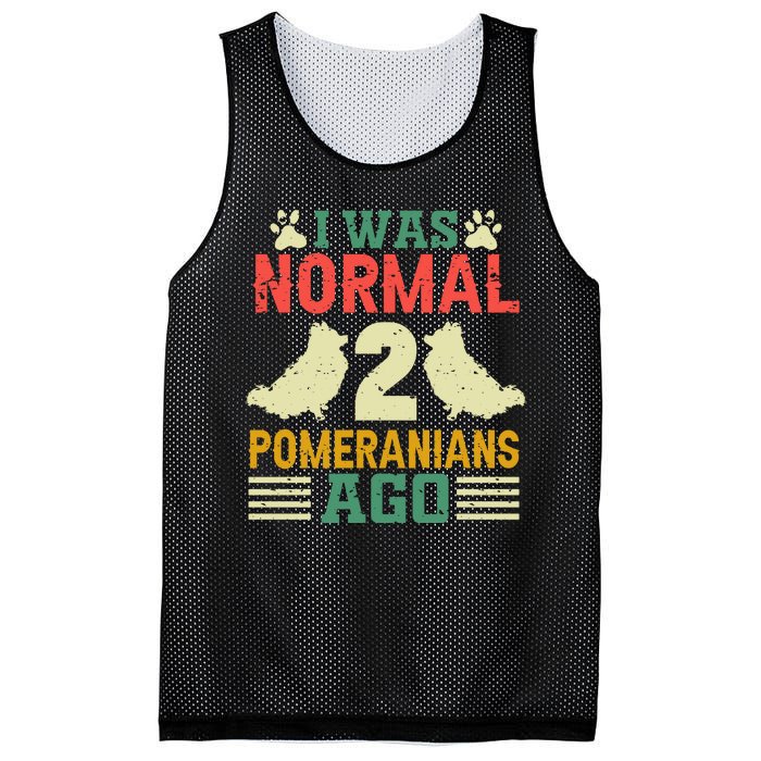 I Was Normal 2 Pomeranians Ago Mesh Reversible Basketball Jersey Tank