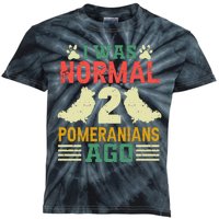 I Was Normal 2 Pomeranians Ago Kids Tie-Dye T-Shirt