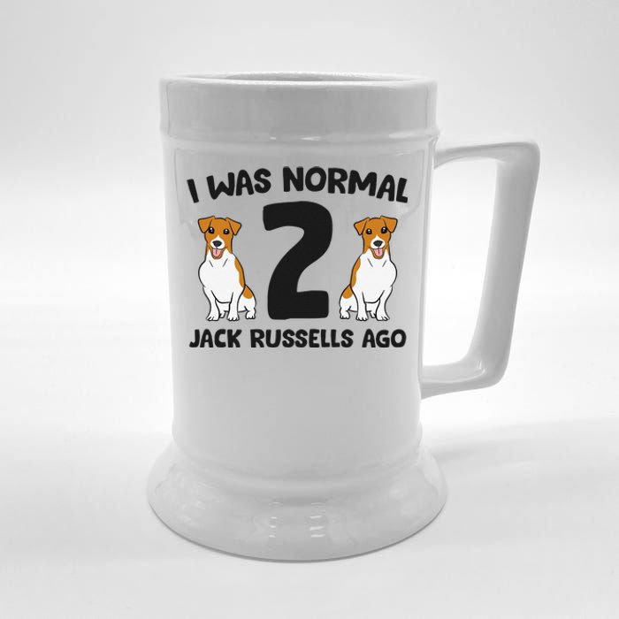 I Was Normal 2 Jack Russells Ago Funny Jack Russell Beer Stein