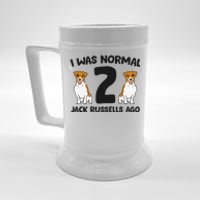 I Was Normal 2 Jack Russells Ago Funny Jack Russell Beer Stein