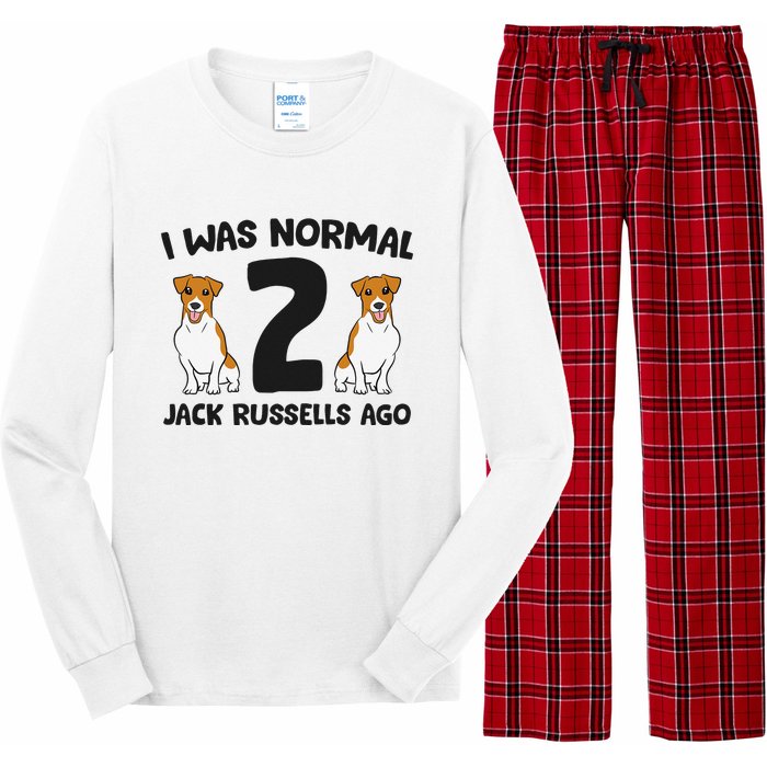 I Was Normal 2 Jack Russells Ago Funny Jack Russell Long Sleeve Pajama Set