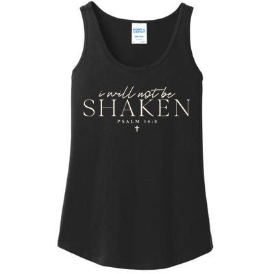 I Will Not Be Shaken Christian Minimal Ladies Essential Tank