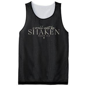 I Will Not Be Shaken Christian Minimal Mesh Reversible Basketball Jersey Tank