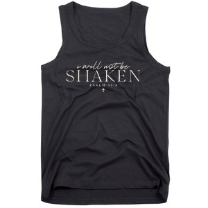 I Will Not Be Shaken Christian Minimal Tank Top