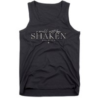 I Will Not Be Shaken Christian Minimal Tank Top