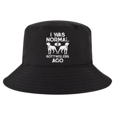 I Was Normal 2 Rottweilers Ago Funny Dog Lover Gifts Cool Comfort Performance Bucket Hat