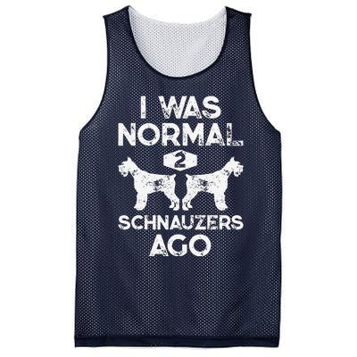 I Was Normal 2 Schnauzers Ago Funny Dog Lover Gift Women Mesh Reversible Basketball Jersey Tank