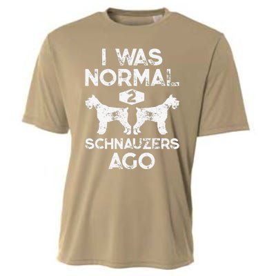 I Was Normal 2 Schnauzers Ago Funny Dog Lover Gift Women Cooling Performance Crew T-Shirt