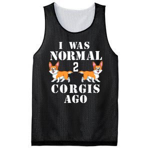 I Was Normal 2 Corgis Ago Mesh Reversible Basketball Jersey Tank