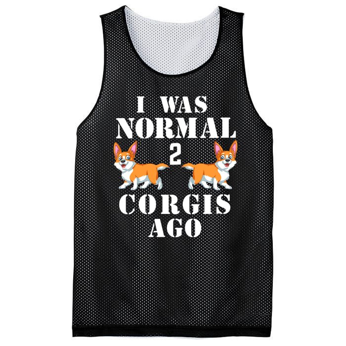 I Was Normal 2 Corgis Ago Mesh Reversible Basketball Jersey Tank