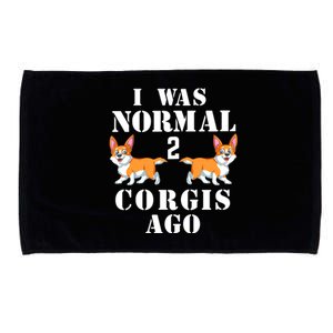 I Was Normal 2 Corgis Ago Microfiber Hand Towel