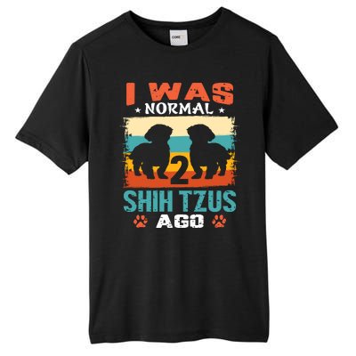 I Was Normal 2 Shih Tzus Ago Tall Fusion ChromaSoft Performance T-Shirt