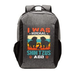 I Was Normal 2 Shih Tzus Ago Vector Backpack