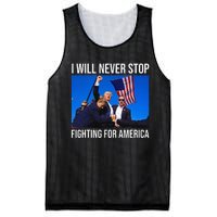 I Will Never Stop Fighting For America Trump Quote Mesh Reversible Basketball Jersey Tank