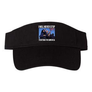 I Will Never Stop Fighting For America Trump Valucap Bio-Washed Visor