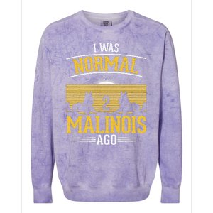 I Was Normal 2 Malinois Ago Belgian Malinois Colorblast Crewneck Sweatshirt