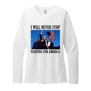 I Will Never Stop Fighting For America Womens CVC Long Sleeve Shirt