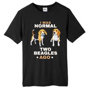 I Was Normal Two Beagles Ago Funny Dog Lover And Owner Tall Fusion ChromaSoft Performance T-Shirt