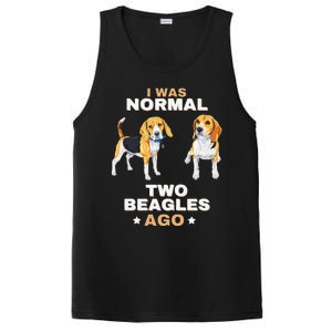 I Was Normal Two Beagles Ago Funny Dog Lover And Owner PosiCharge Competitor Tank