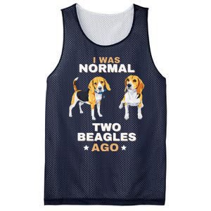 I Was Normal Two Beagles Ago Funny Dog Lover And Owner Mesh Reversible Basketball Jersey Tank