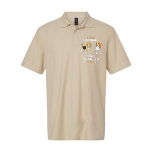 I Was Normal Two Beagles Ago Funny Dog Lover And Owner Softstyle Adult Sport Polo